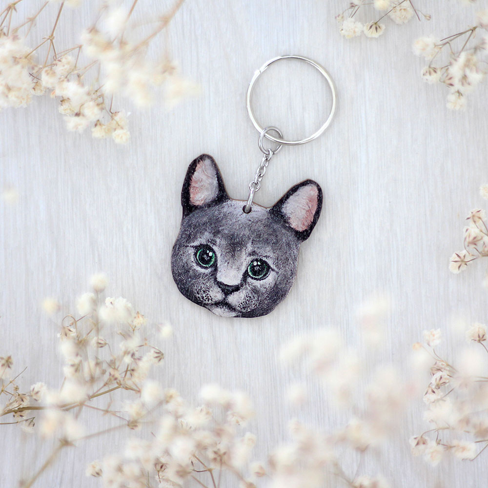 Cat keychain on sale